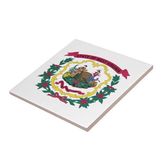 Staatsflagge West Virginia Fliese (Seite)