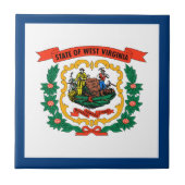 Staatsflagge West Virginia Fliese (Vorderseite)