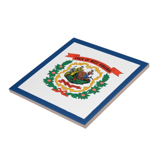 Staatsflagge West Virginia Fliese (Seite)