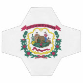 Staatsflagge West Virginia Fußball (Flach)