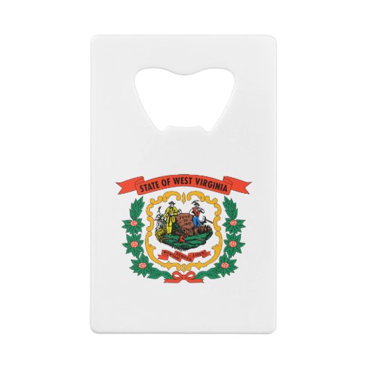 Staatsflagge West Virginia Geldbeutel Flaschenöffner (Rückseite)