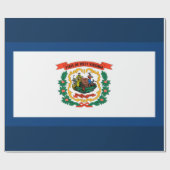 Staatsflagge West Virginia Geschenkpapier (Flach)