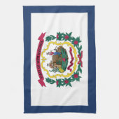 Staatsflagge West Virginia Geschirrtuch (Vertikal)