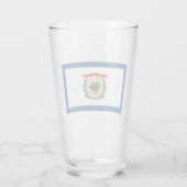 Staatsflagge West Virginia Glas (Rückseite)