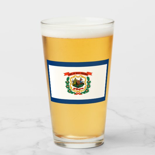 Staatsflagge West Virginia Glas (Vorne (Gefüllt))