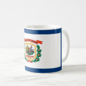 Staatsflagge West Virginia Kaffeetasse (VorderseiteRechts)