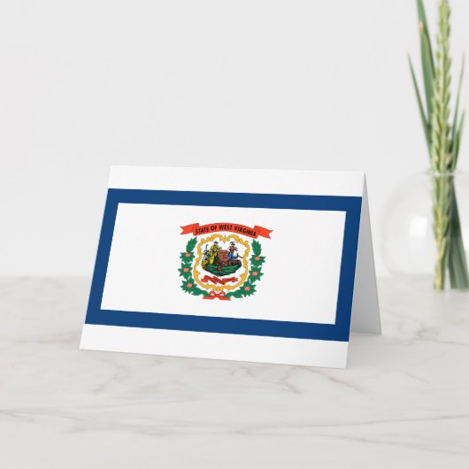 Staatsflagge West Virginia Karte (Vorderseite)