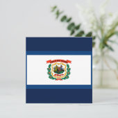 Staatsflagge West Virginia Karte (Stehend Vorderseite)