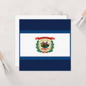 Staatsflagge West Virginia Karte (Vorderseite/Rückseite Beispiel)