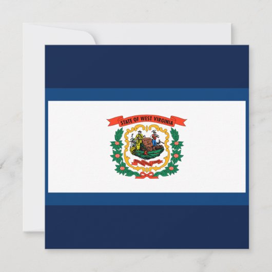 Staatsflagge West Virginia Karte (Vorderseite)