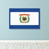 Staatsflagge West Virginia Leinwanddruck (Insitu (Holzboden))