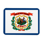 Staatsflagge West Virginia Magnet (Horizontal)