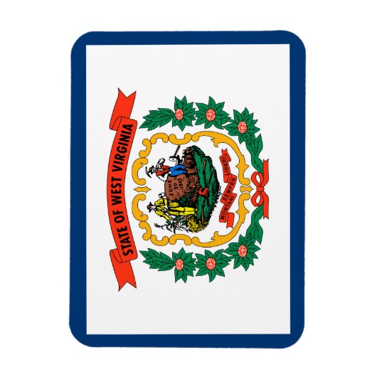 Staatsflagge West Virginia Magnet (Vertikal)
