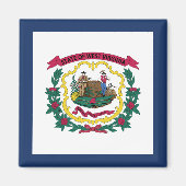 Staatsflagge West Virginia Magnet (Vorne)