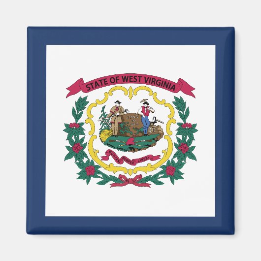 Staatsflagge West Virginia Magnet (Vorne)