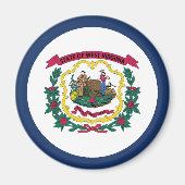 Staatsflagge West Virginia Magnet (Vorne)