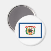 Staatsflagge West Virginia Magnet (Vorderseite/Rückseite)