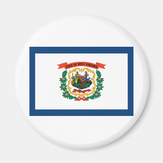 Staatsflagge West Virginia Magnet (Vorne)