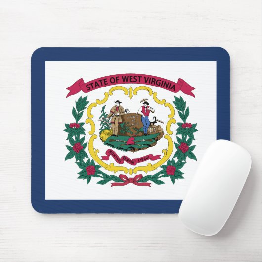 Staatsflagge West Virginia Mousepad (Mit Mouse)
