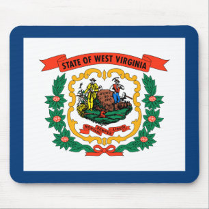Staatsflagge West Virginia Mousepad