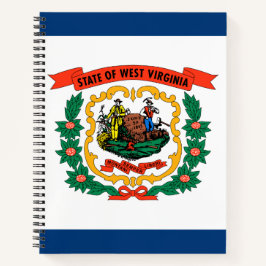 Staatsflagge West Virginia Notizblock