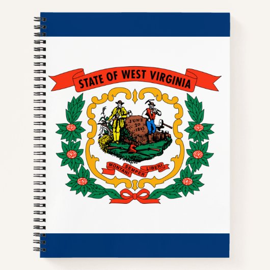 Staatsflagge West Virginia Notizblock (Vorderseite)