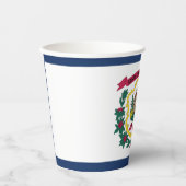 Staatsflagge West Virginia Pappbecher (Vorderseite)