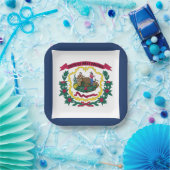 Staatsflagge West Virginia Pappteller (Party)