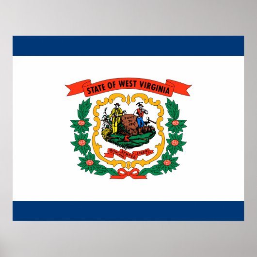 Staatsflagge West Virginia Poster (Vorne)