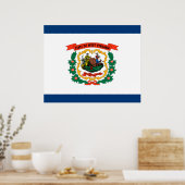 Staatsflagge West Virginia Poster (Küche)