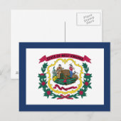 Staatsflagge West Virginia Postkarte (Vorne/Hinten)