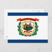 Staatsflagge West Virginia Postkarte (Vorne/Hinten)