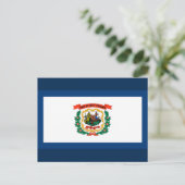 Staatsflagge West Virginia Postkarte (Stehend Vorderseite)