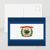 Staatsflagge West Virginia Postkarte (Vorne/Hinten)