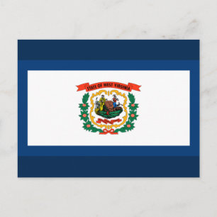 Staatsflagge West Virginia Postkarte
