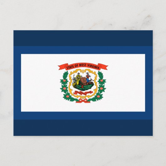 Staatsflagge West Virginia Postkarte (Vorderseite)