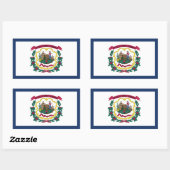 Staatsflagge West Virginia Rechteckiger Aufkleber (Blatt)