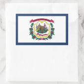 Staatsflagge West Virginia Rechteckiger Aufkleber (Tasche)