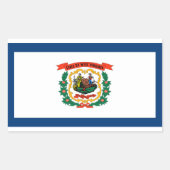Staatsflagge West Virginia Rechteckiger Aufkleber (Vorderseite)