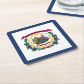 Staatsflagge West Virginia Rechteckiger Pappuntersetzer (angewinkelt)