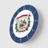 Staatsflagge West Virginia Runde Wanduhr (Winkel)