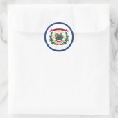 Staatsflagge West Virginia Runder Aufkleber (Tasche)