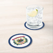 Staatsflagge West Virginia Runder Pappuntersetzer (Vor Ort)