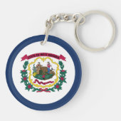 Staatsflagge West Virginia Schlüsselanhänger (Rückseite)