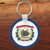 Staatsflagge West Virginia Schlüsselanhänger (Vorderseite)