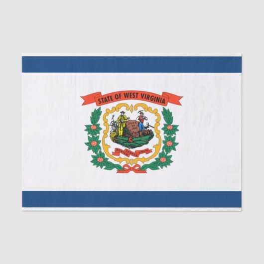 Staatsflagge West Virginia Seidenpapier (Vorderseite)