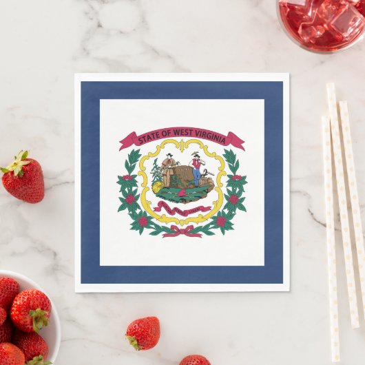 Staatsflagge West Virginia Serviette (Beispiel)