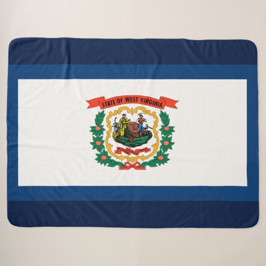 Staatsflagge West Virginia Sherpadecke (Vorderseite (Horizontal))