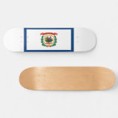 Staatsflagge West Virginia Skateboard (Horizontal)