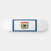 Staatsflagge West Virginia Skateboard (Horizontal)